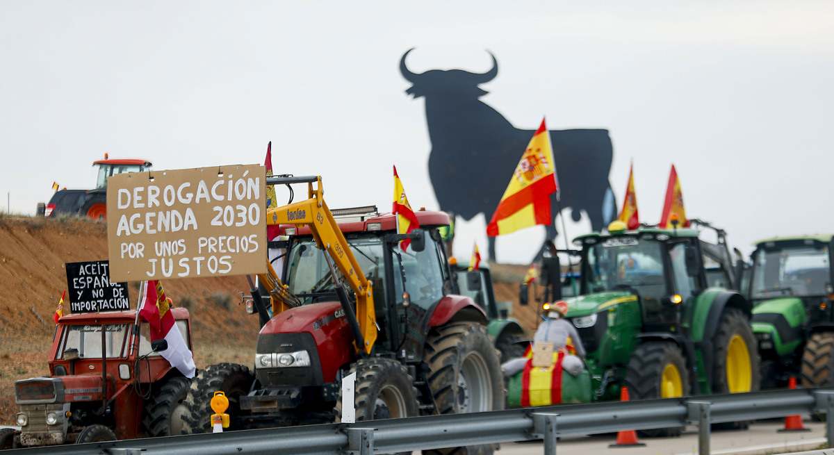 Manifestaciones de agricultores y ganaderos españoles