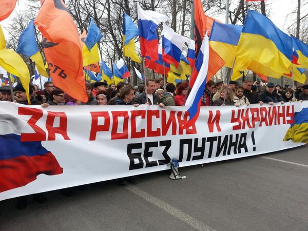 Manifestación por la paz de Ucrania y Rusia