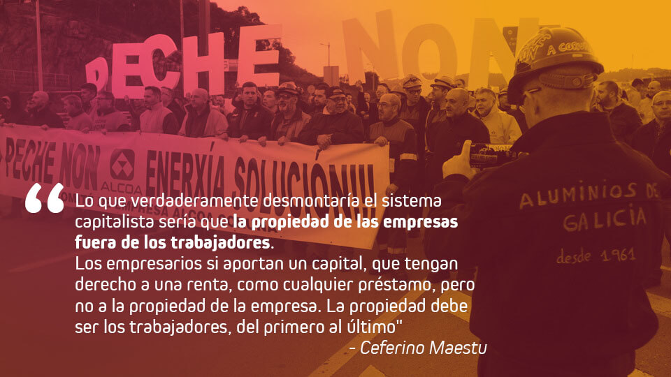 Huelga de trabajadores por el cierre de Alcoa