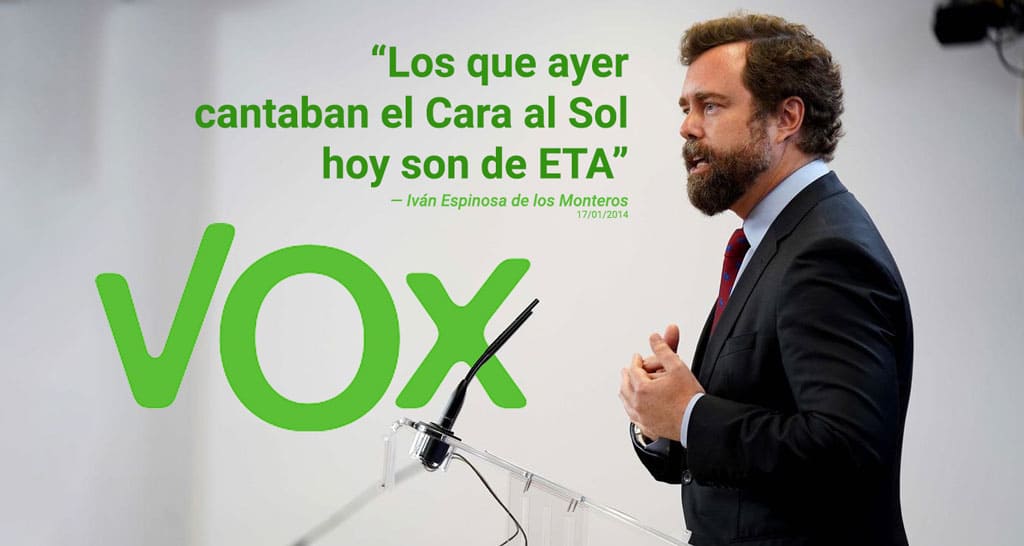 Iván Espinosa de los Monteros (VOX) "Los que ayer cantaban el Cara al Sol hoy son de ETA"